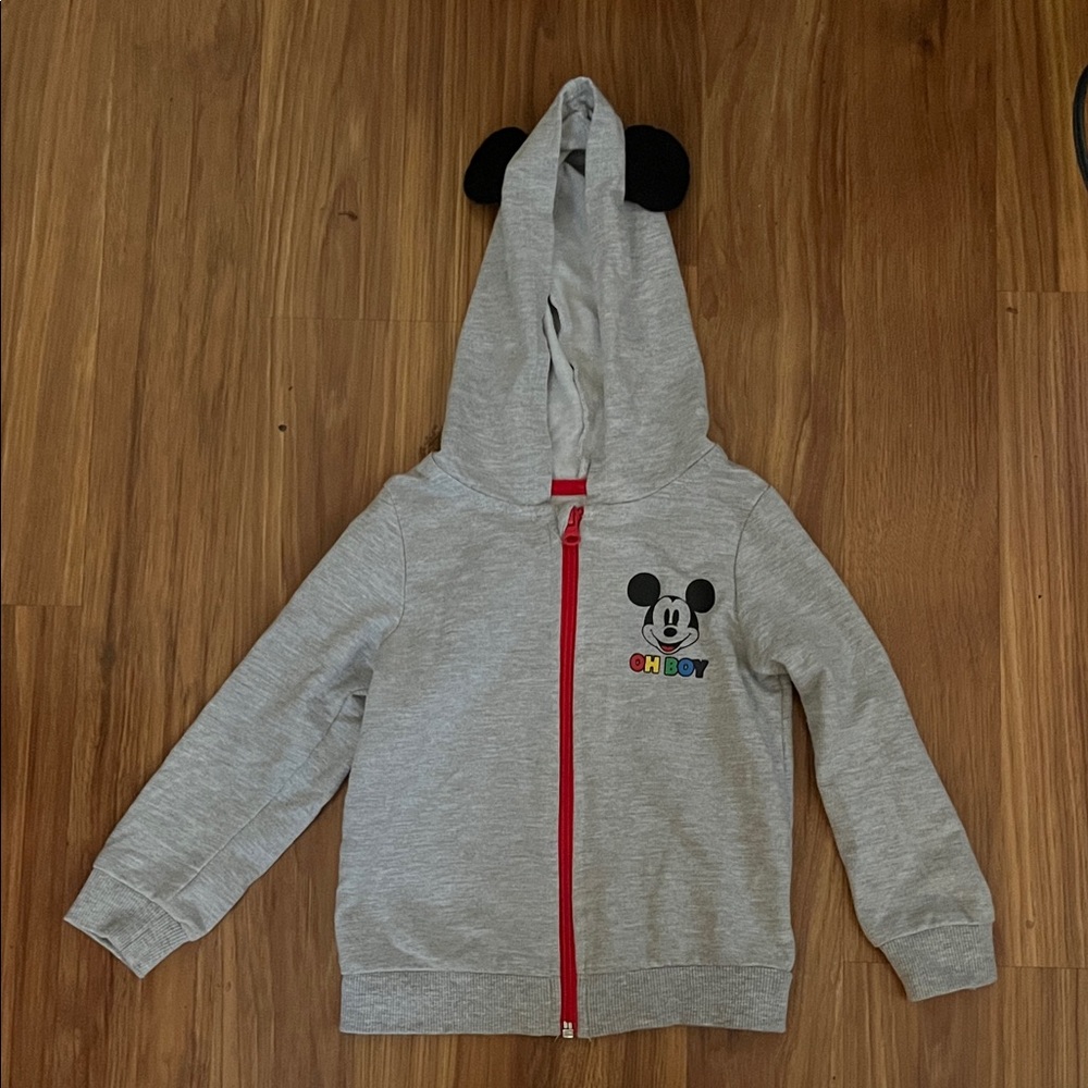 Disney Gray Hoodie with Mickey Mouse Design